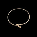 Tiffany & Co Hook Twist Silver Bangle with 18K Balls