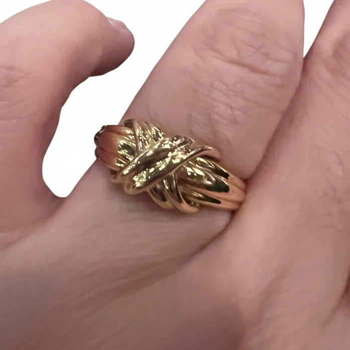 Tiffany & Co Signature Cross Ring in 18k yellow gold