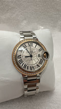 Cartier Ballon Bleu Diamonds Watch Automatic 33mm with certificate