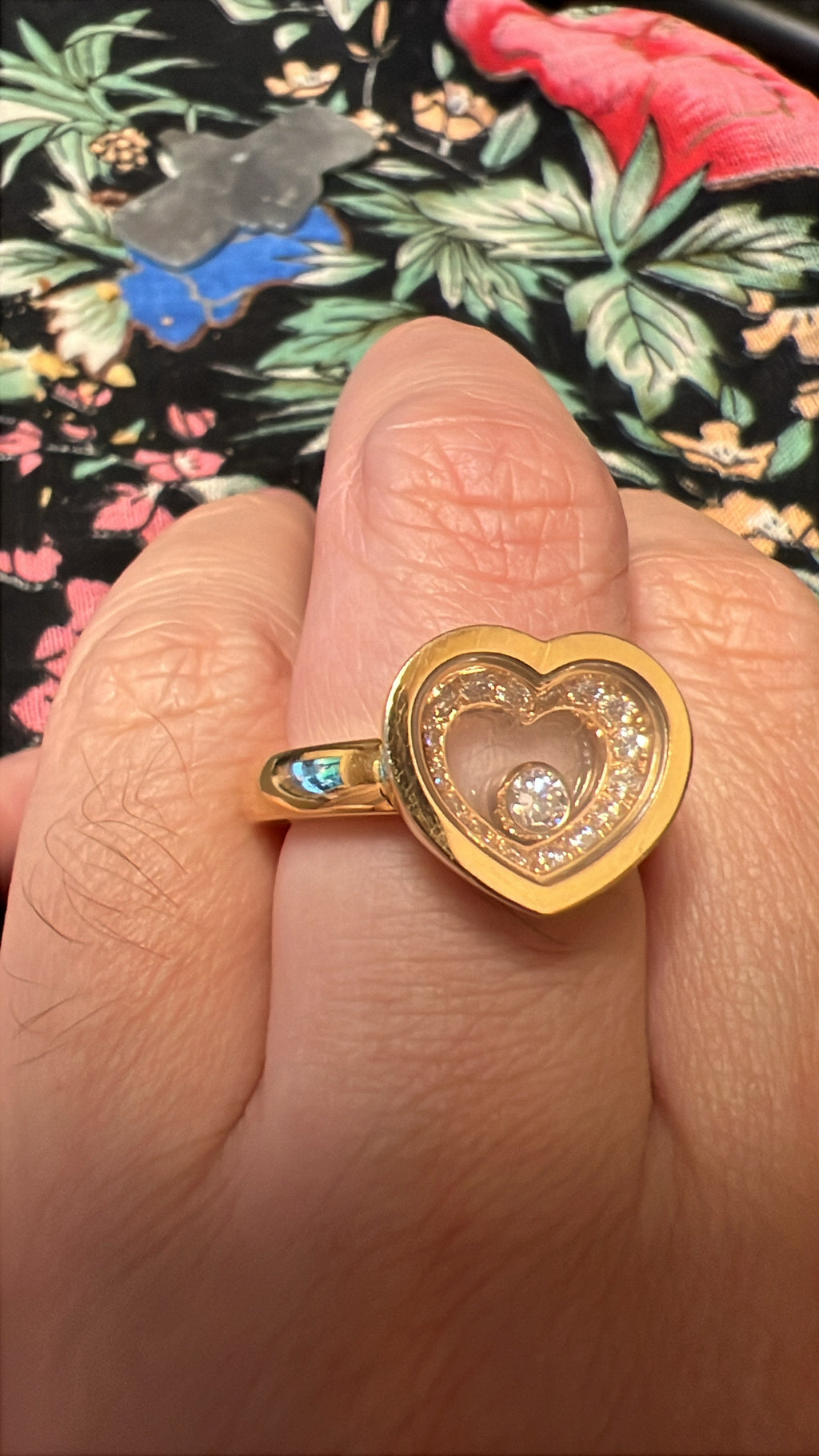 Chopard Heart Happy Diamond Ring in 18k rose gold