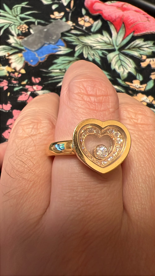 Chopard Heart Happy Diamond Ring in 18k rose gold