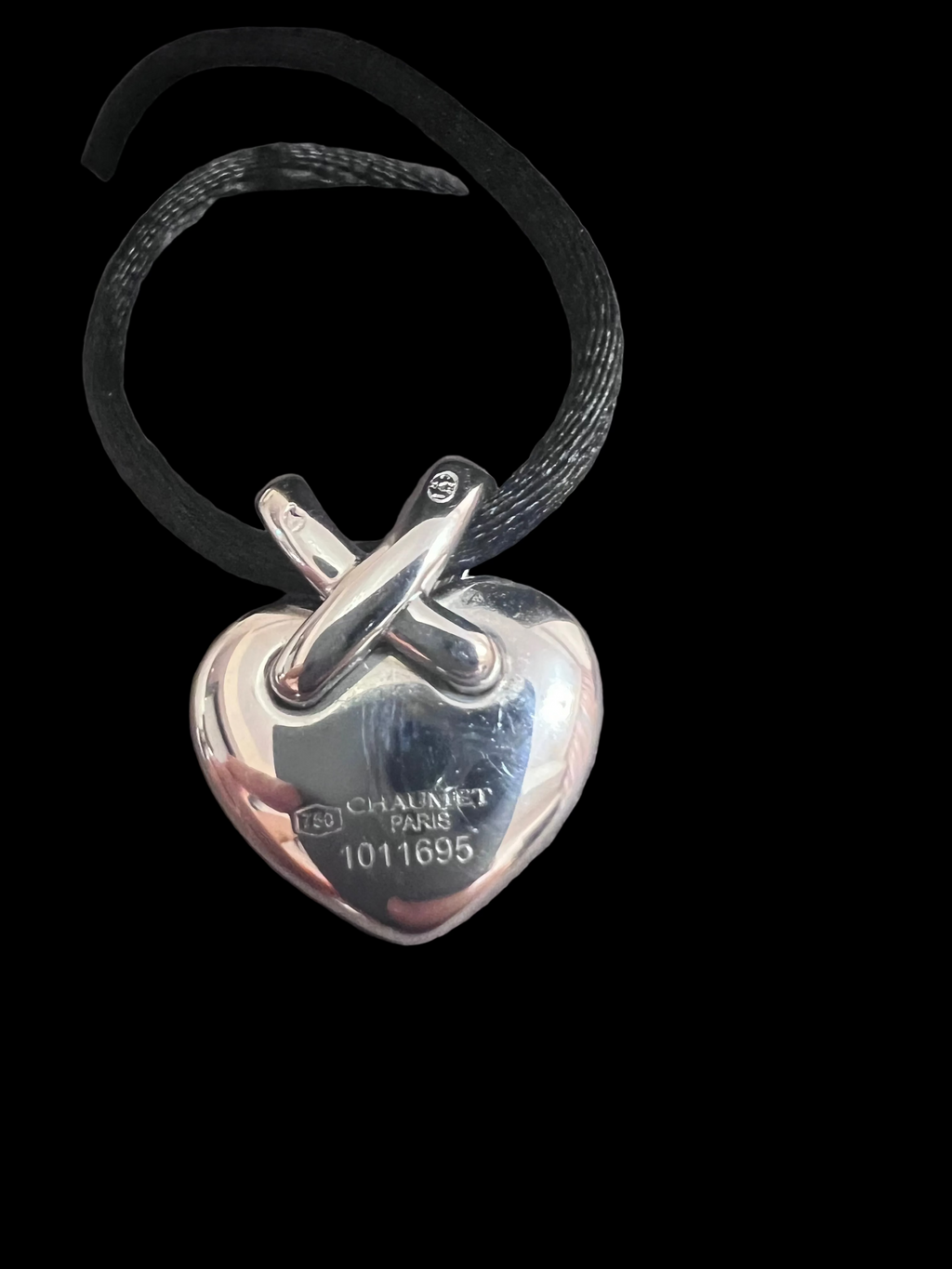 Chaumet 尚美巴黎 18K 白金 Liens 系列心形鑽石項鍊